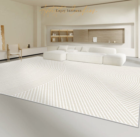 Living Room Modern Rugs, Modern Living Room Rug Placement, Contemporary Area Rugs for Bedroom, Dining Room Floor Rugs, Large Grey Rugs for Office-ArtWorkCrafts.com