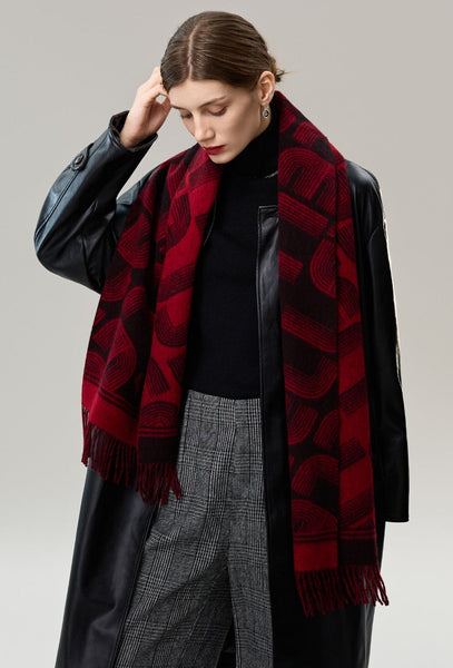 Fashion Designer Scarf, Soft Cashmere Scarf for Women, Cold Weather Scarf, Elegant Scarf, Holiday Women Scarf, Modern Wool Scarf, Warm Winter Scarf-ArtWorkCrafts.com