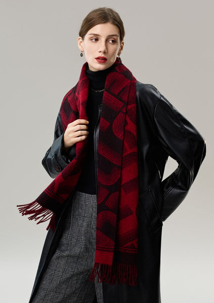 Fashion Designer Scarf, Soft Cashmere Scarf for Women, Cold Weather Scarf, Elegant Scarf, Holiday Women Scarf, Modern Wool Scarf, Warm Winter Scarf-ArtWorkCrafts.com