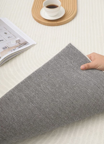 Simple Modern Floor Rugs, Dining Room Floor Rug, Large Floor Rugs for Living Room, Bedroom Large Geometric Grey Rugs, Contemporary Area Rugs for Office-ArtWorkCrafts.com
