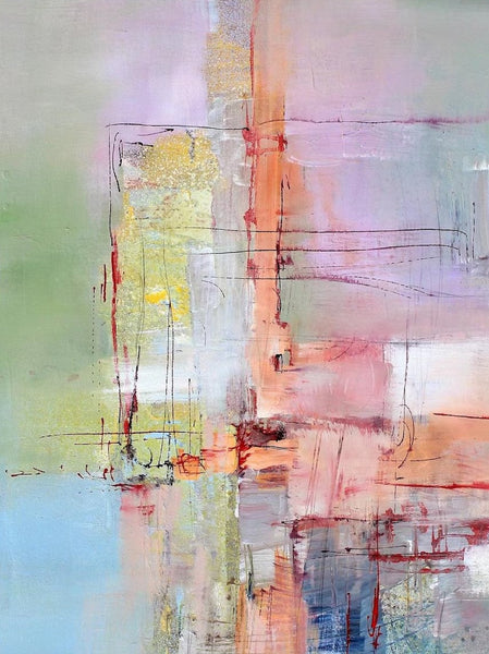 Abstract Acrylic Paintings for Living Room, Buy Paintings Online, Contemporary Canvas Wall Art, Modern Contemporary Artwork-ArtWorkCrafts.com