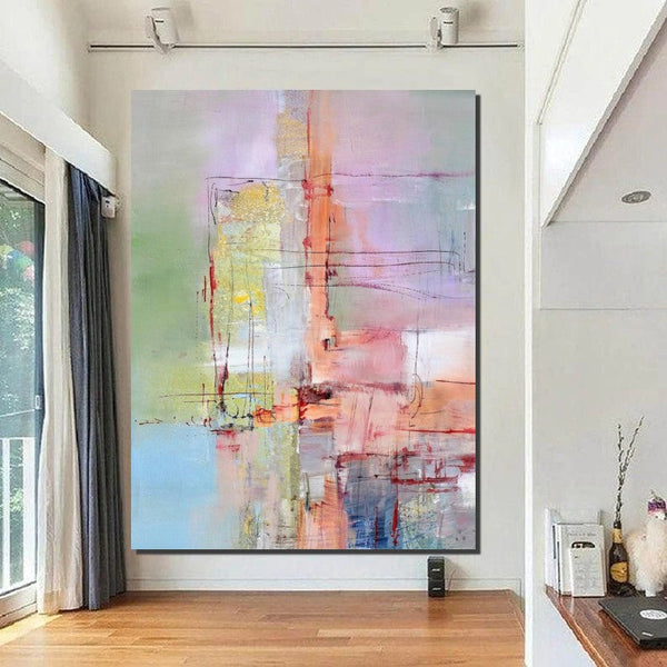 Abstract Acrylic Paintings for Living Room, Buy Paintings Online, Contemporary Canvas Wall Art, Modern Contemporary Artwork-ArtWorkCrafts.com