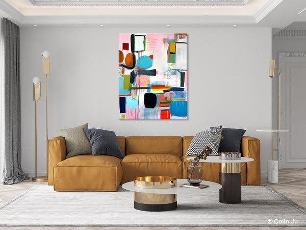 Original Acrylic Wall Art, Oversized Contemporary Acrylic Paintings, Abstract Canvas Paintings, Extra Large Canvas Painting for Living Room-ArtWorkCrafts.com