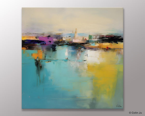 Large Abstract Painting for Bedroom, Modern Acrylic Paintings, Original Modern Wall Art Paintings, Oversized Contemporary Canvas Paintings-ArtWorkCrafts.com