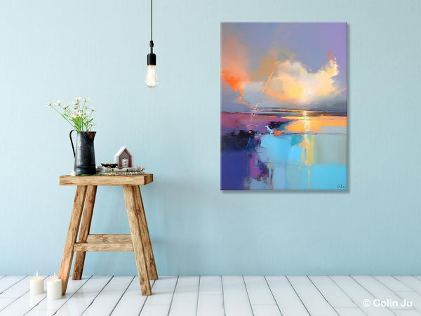 Original Landscape Paintings, Modern Paintings, Large Contemporary Wall Art, Acrylic Painting on Canvas, Extra Large Paintings for Bedroom-ArtWorkCrafts.com