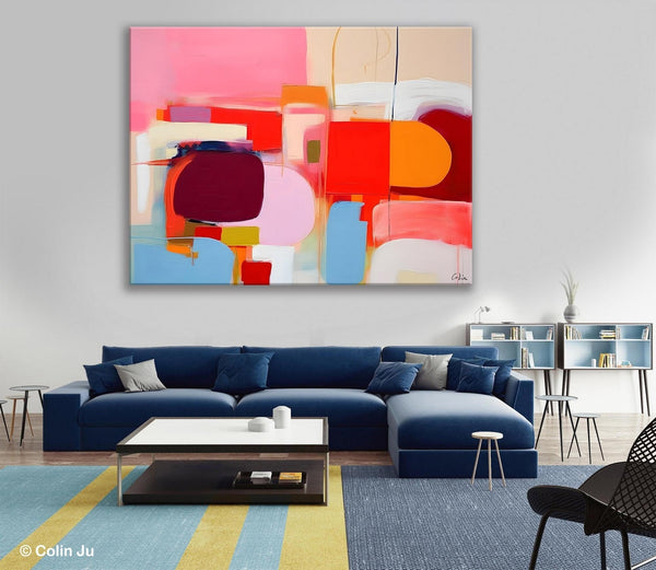 Extra Large Canvas Paintings, Original Abstract Art, Modern Wall Art Ideas for Dining Room, Impasto Painting, Contemporary Acrylic Paintings-ArtWorkCrafts.com
