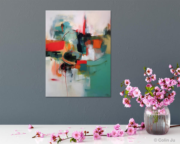 Abstract Wall Paintings, Extra Large Paintings for Dining Room, Hand Painted Canvas Art, Original Artowrk, Contemporary Wall Art Paintings-ArtWorkCrafts.com