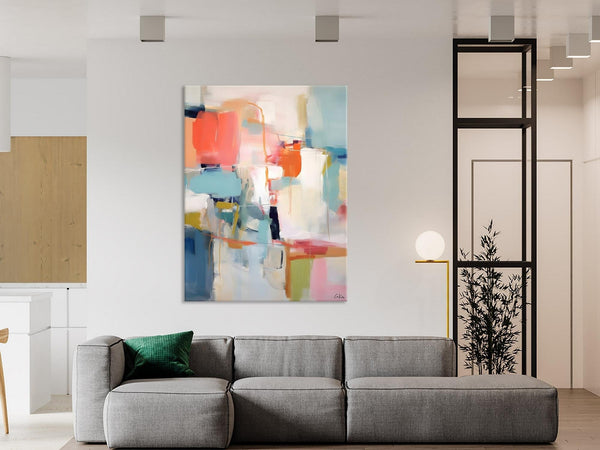 Large Wall Art Painting for Bedroom, Original Canvas Art, Contemporary Acrylic Painting on Canvas, Oversized Modern Abstract Wall Paintings-ArtWorkCrafts.com