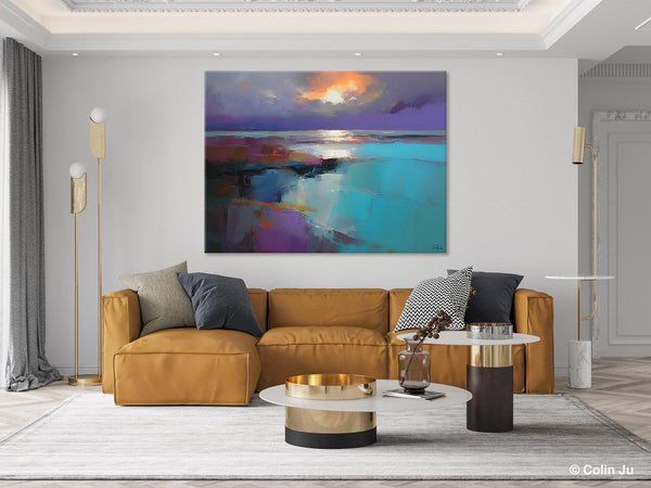 Original Landscape Abstract Painting, Landscape Canvas Paintings for Dining Room, Extra Large Modern Wall Art, Acrylic Painting on Canvas-ArtWorkCrafts.com