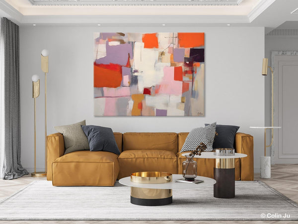 Acrylic Paintings on Canvas, Large Original Abstract Art, Contemporary Acrylic Painting on Canvas, Oversized Modern Abstract Wall Paintings-ArtWorkCrafts.com