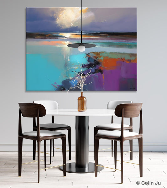 Original Landscape Paintings, Landscape Canvas Paintings for Living Room, Extra Large Modern Wall Art Paintings, Acrylic Painting on Canvas-ArtWorkCrafts.com