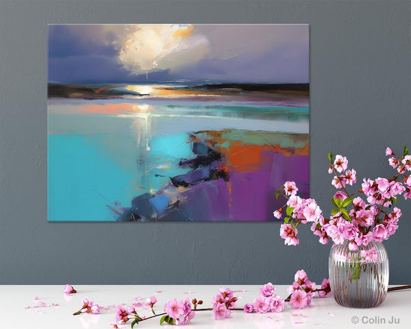 Original Landscape Paintings, Landscape Canvas Paintings for Living Room, Extra Large Modern Wall Art Paintings, Acrylic Painting on Canvas-ArtWorkCrafts.com