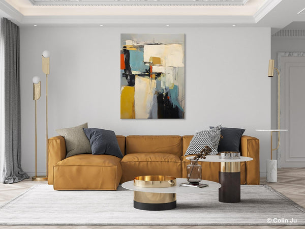 Large Modern Canvas Paintings, Heavy Texture Paintings, Large Original Wall Art Painting for Bedroom, Acrylic Paintings on Canvas-ArtWorkCrafts.com