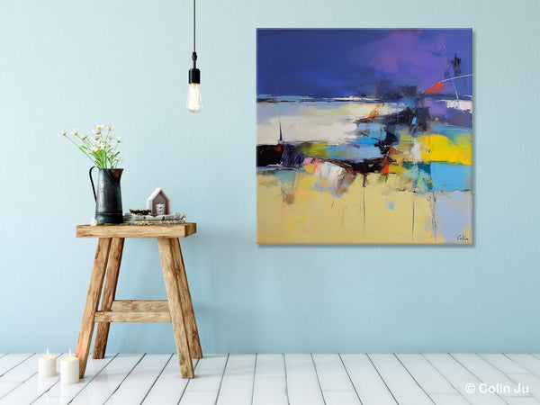 Original Modern Abstract Artwork, Geometric Modern Canvas Art, Extra Large Canvas Paintings for Living Room, Abstract Wall Art for Sale-ArtWorkCrafts.com
