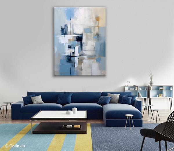 Hand Painted Acrylic Painting on Canvas, Large Modern Canvas Art, Original Abstract Art Paintings, Large Wall Art Painting for Dining Room-ArtWorkCrafts.com