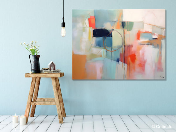 Large Modern Canvas Art, Original Abstract Art Paintings, Hand Painted Acrylic Painting on Canvas, Large Wall Art Painting for Dining Room-ArtWorkCrafts.com