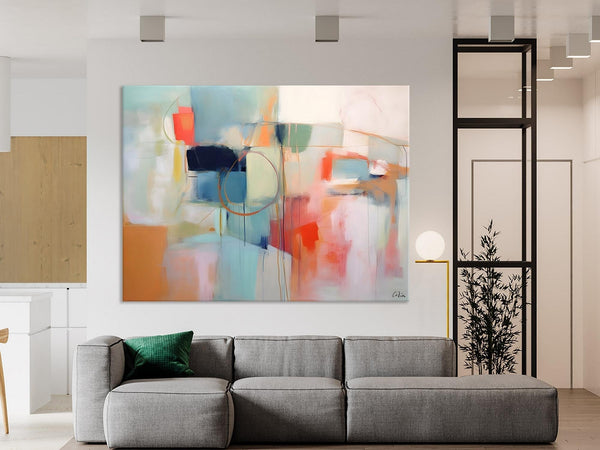 Large Modern Canvas Art, Original Abstract Art Paintings, Hand Painted Acrylic Painting on Canvas, Large Wall Art Painting for Dining Room-ArtWorkCrafts.com