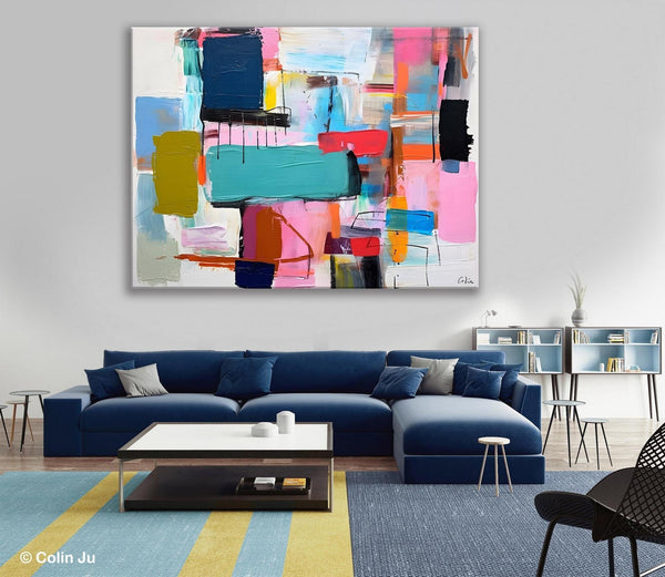 Original Abstract Art Paintings, Hand Painted Canvas Art, Acrylic Painting on Canvas, Large Canvas Art for Sale, Large Painting for Bedroom-ArtWorkCrafts.com