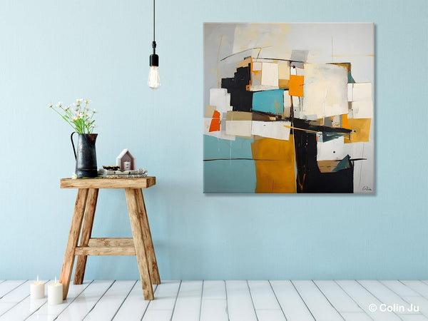 Geometric Original Canvas Wall Art, Contemporary Acrylic Artwork, Hand Painted Canvas Art, Modern Abstract Artwork, Large Abstract Paintings-ArtWorkCrafts.com