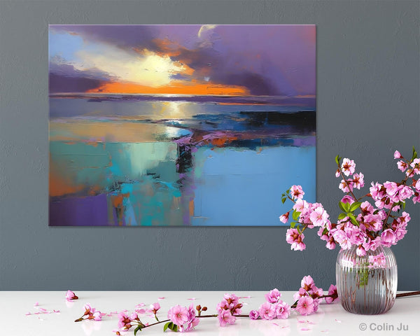 Landscape Canvas Paintings for Living Room, Original Landscape Paintings, Extra Large Modern Wall Art Paintings, Acrylic Painting on Canvas