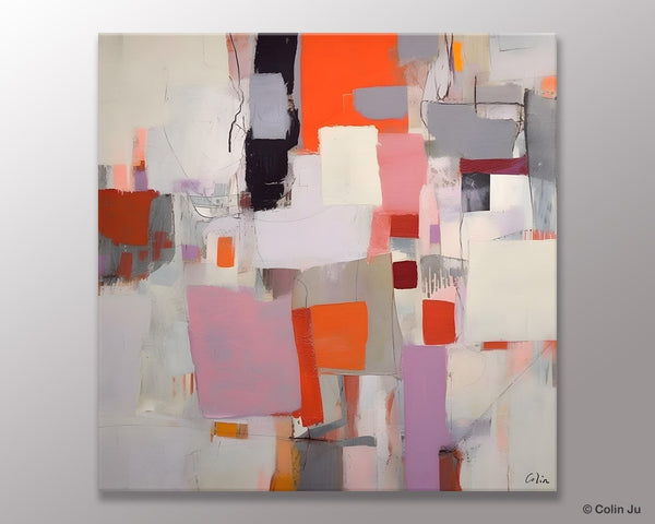 Modern Acrylic Artwork, Original Modern Paintings, Contemporary Canvas Art, Heavy Texture Canvas Art, Large Abstract Painting for Bedroom-ArtWorkCrafts.com