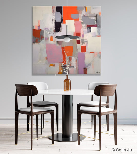 Modern Acrylic Artwork, Original Modern Paintings, Contemporary Canvas Art, Heavy Texture Canvas Art, Large Abstract Painting for Bedroom-ArtWorkCrafts.com