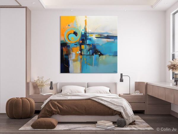 Modern Acrylic Paintings, Large Abstract Painting for Bedroom, Original Modern Wall Art Paintings, Oversized Contemporary Canvas Paintings-ArtWorkCrafts.com