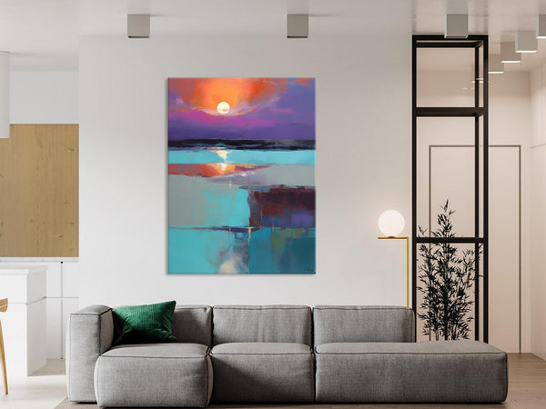 Extra Large Painting on Canvas, Oversized Contemporary Acrylic Painting, Extra Large Canvas Painting for Bedroom, Original Abstract Painting-ArtWorkCrafts.com