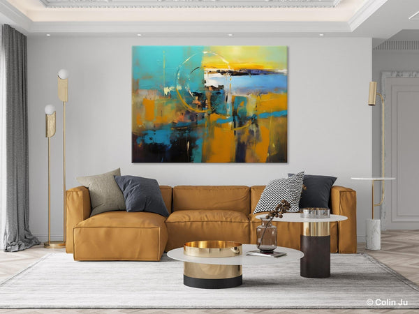 Oversized Canvas Paintings, Original Abstract Art, Hand Painted Canvas Art, Contemporary Acrylic Art, Huge Wall Art Ideas for Living Room-ArtWorkCrafts.com