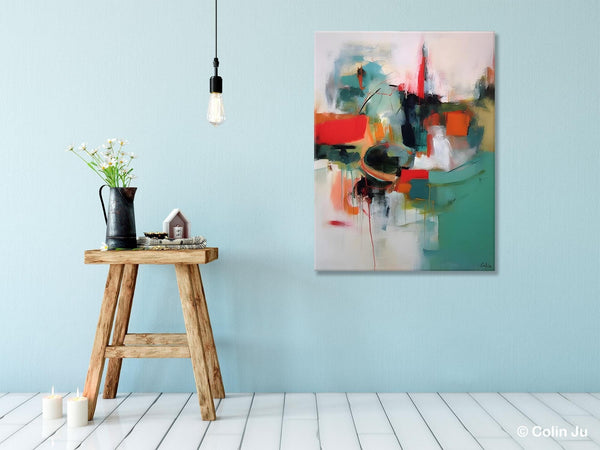 Abstract Wall Paintings, Extra Large Paintings for Dining Room, Hand Painted Canvas Art, Original Artowrk, Contemporary Wall Art Paintings-ArtWorkCrafts.com