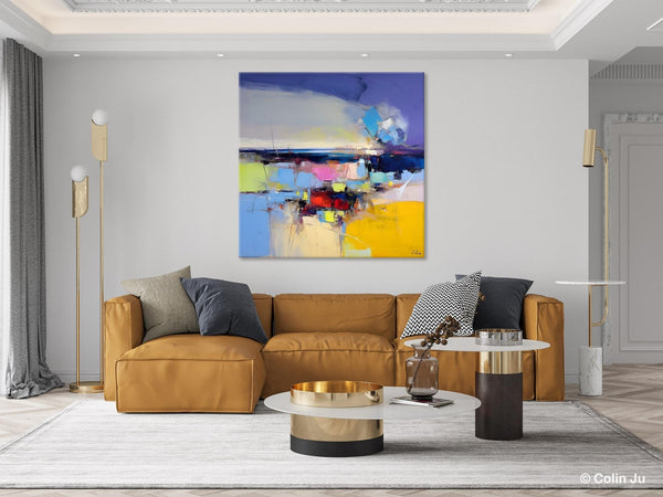 Modern Canvas Art Paintings, Palette Knife Abstract Painting, Original Modern Acrylic Artwork, Large Abstract Paintings for Dining Room-ArtWorkCrafts.com