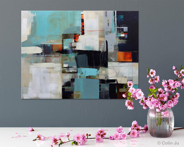 Extra Large Paintings for Dining Room, Abstract Wall Paintings, Hand Painted Canvas Art, Original Artowrk, Contemporary Wall Art Paintings-ArtWorkCrafts.com