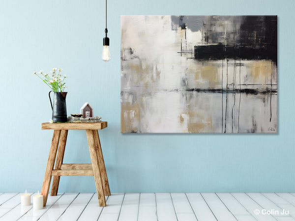 Hand Painted Original Canvas Art, Contemporary Acrylic Paintings, Large Wall Art Painting for Bedroom, Oversized Modern Abstract Paintings-ArtWorkCrafts.com