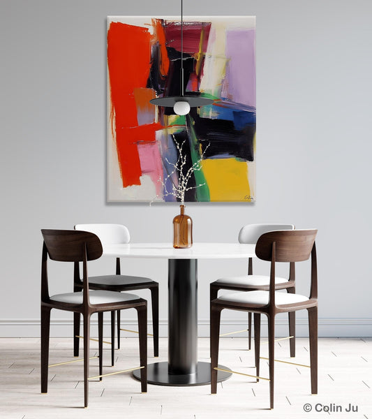 Contemporary Acrylic Paintings, Red Abstract Paintings, Modern Wall Art for Living Room, Original Abstract Art, Abstract Painting on Canvas-ArtWorkCrafts.com