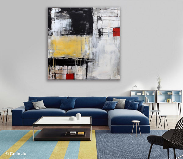Original Modern Acrylic Artwork, Extra Large Abstract Paintings for Dining Room, Modern Canvas Art Paintings, Abstract Wall Art for Bedroom-ArtWorkCrafts.com