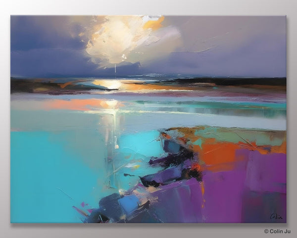 Original Landscape Paintings, Landscape Canvas Paintings for Living Room, Extra Large Modern Wall Art Paintings, Acrylic Painting on Canvas-ArtWorkCrafts.com