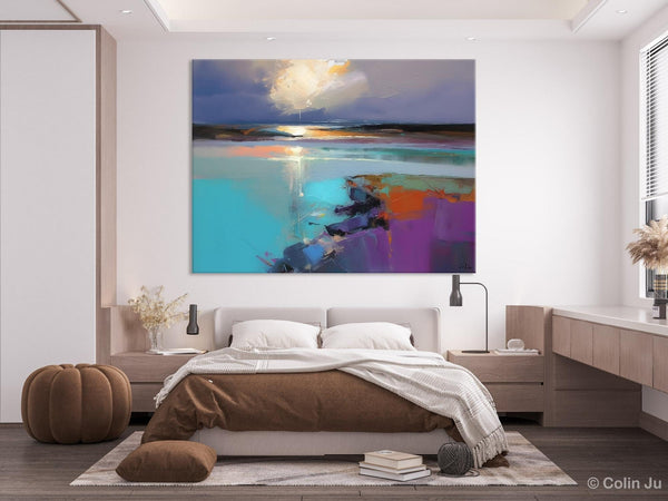 Original Landscape Paintings, Landscape Canvas Paintings for Living Room, Extra Large Modern Wall Art Paintings, Acrylic Painting on Canvas-ArtWorkCrafts.com