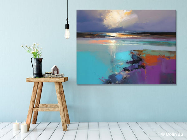 Original Landscape Paintings, Landscape Canvas Paintings for Living Room, Extra Large Modern Wall Art Paintings, Acrylic Painting on Canvas-ArtWorkCrafts.com