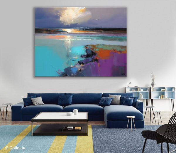 Original Landscape Paintings, Landscape Canvas Paintings for Living Room, Extra Large Modern Wall Art Paintings, Acrylic Painting on Canvas-ArtWorkCrafts.com
