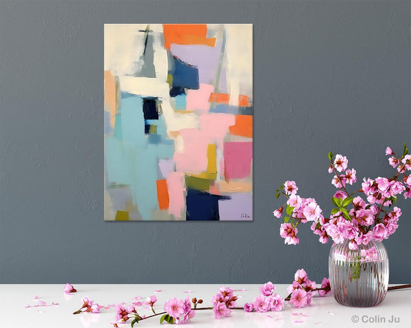 Large Wall Art Painting for Bedroom, Original Canvas Art, Contemporary Acrylic Painting on Canvas, Oversized Modern Abstract Wall Paintings-ArtWorkCrafts.com