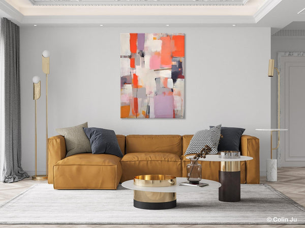 Large Painting for Dining Room, Original Canvas Artwork, Contemporary Acrylic Painting on Canvas, Simple Abstract Art, Wall Art Paintings-ArtWorkCrafts.com