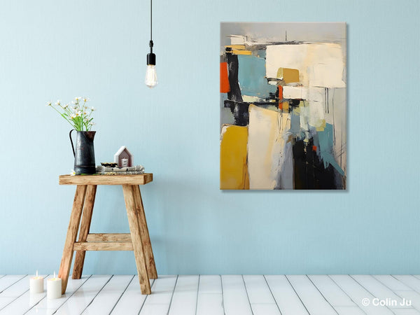 Large Modern Canvas Paintings, Heavy Texture Paintings, Large Original Wall Art Painting for Bedroom, Acrylic Paintings on Canvas-ArtWorkCrafts.com