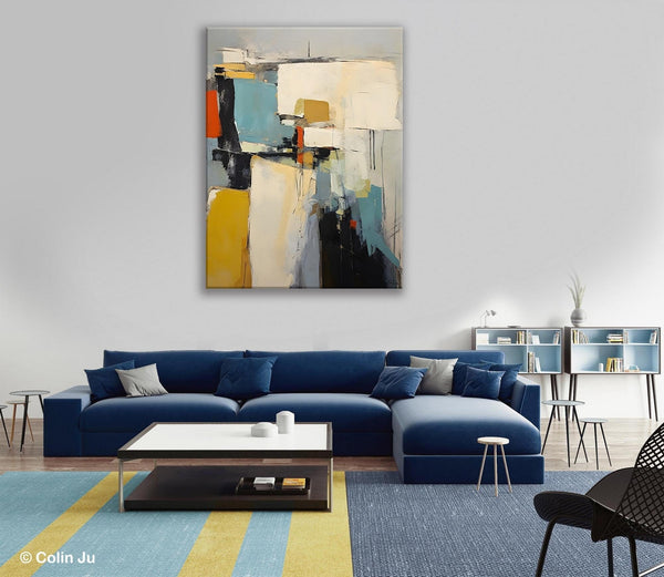 Large Modern Canvas Paintings, Heavy Texture Paintings, Large Original Wall Art Painting for Bedroom, Acrylic Paintings on Canvas-ArtWorkCrafts.com