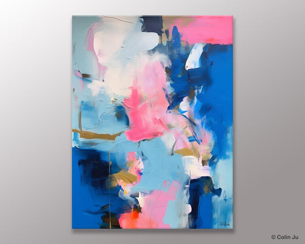 Large Abstract Painting for Bedroom, Oversized Canvas Wall Art Paintings, Original Modern Artwork, Contemporary Acrylic Painting on Canvas-ArtWorkCrafts.com