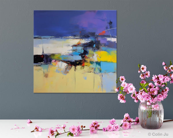 Original Modern Abstract Artwork, Geometric Modern Canvas Art, Extra Large Canvas Paintings for Living Room, Abstract Wall Art for Sale-ArtWorkCrafts.com