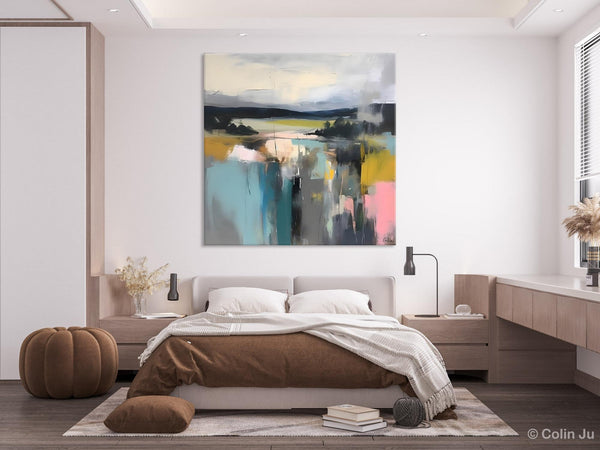 Contemporary Canvas Art, Original Modern Wall Art, Modern Acrylic Artwork, Modern Canvas Paintings, Large Abstract Painting for Bedroom-ArtWorkCrafts.com