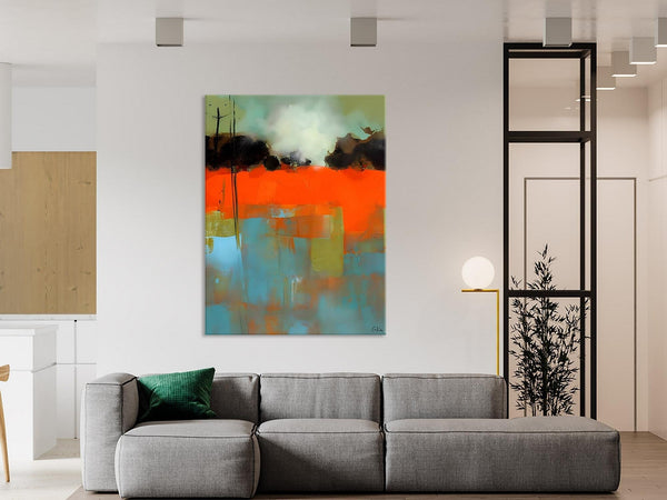 Landscape Canvas Art, Simple Modern Wall Art, Contemporary Acrylic Paintings, Original Abstract Paintings, Large Canvas Painting for Bedroom-ArtWorkCrafts.com