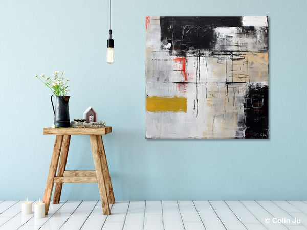 Large Abstract Art for Bedroom, Original Abstract Wall Art, Simple Modern Acrylic Artwork, Modern Canvas Paintings, Contemporary Canvas Art-ArtWorkCrafts.com