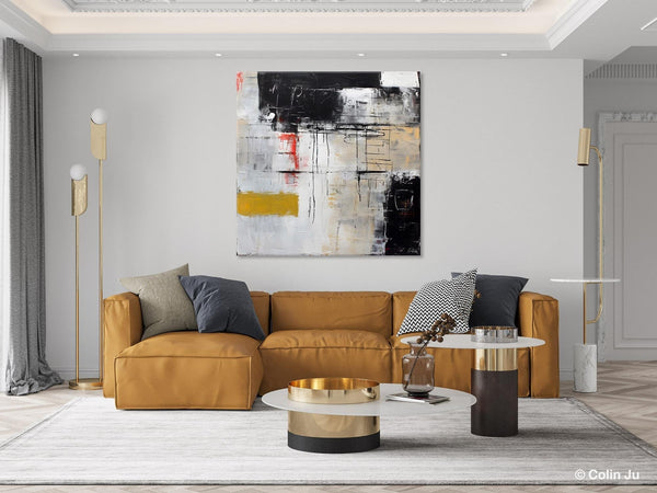 Large Abstract Art for Bedroom, Original Abstract Wall Art, Simple Modern Acrylic Artwork, Modern Canvas Paintings, Contemporary Canvas Art-ArtWorkCrafts.com