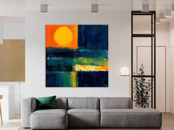 Large Abstract Painting for Dining Room, Modern Acrylic Artwork, Simple Canvas Paintings, Contemporary Canvas Art, Original Modern Wall Art-ArtWorkCrafts.com